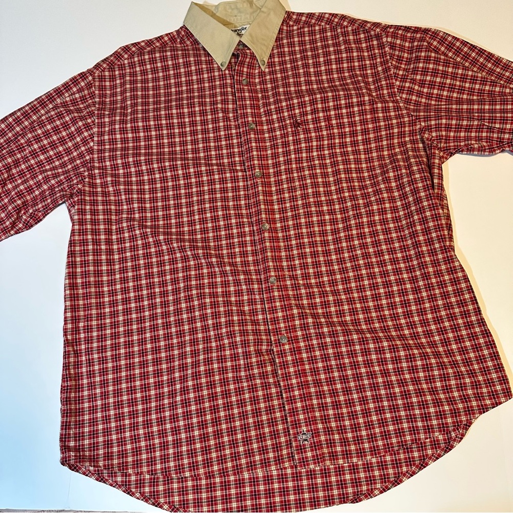 Wrangler Pbr Western Shirt Embroidered Logo